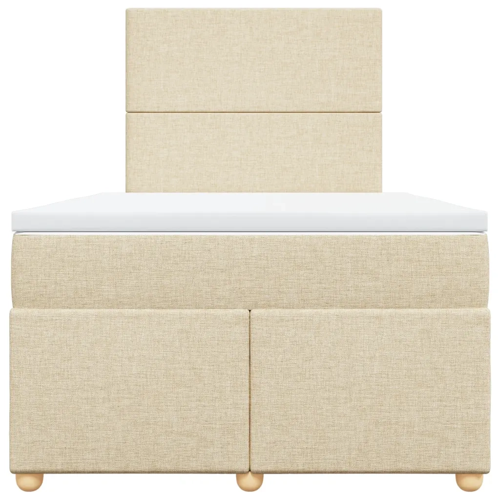 Giroletto a Molle con Materasso Crema 120x190 cm in Tessuto 3293517