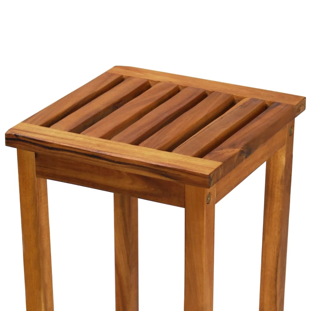 Set di due sgabelli da bar di design seduta a sedia legno massello di acacia 1202048