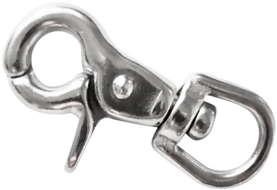 Accessorio per serratura a clip con chiusura a giro - clip a forma di granchio - hanger per chiave - accessorio antiruggine - porta snappo con alta resistenza alla flessione in acciaio inox 304 RVS