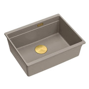 Lavello In Granito Logan 100 Beige Tappo rame spazzolato