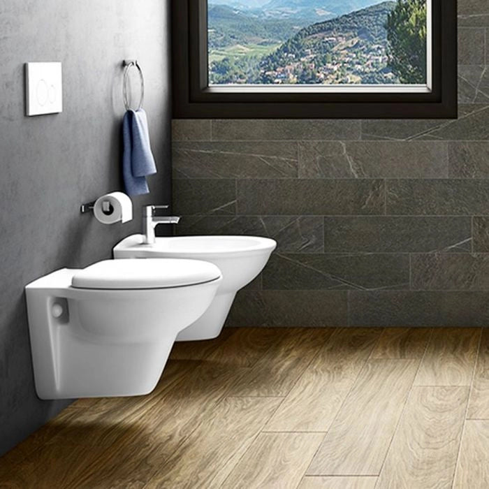 Kit Sanitari sospesi Karla - Rak ceramics - Kit standard Karla (Bidet, vaso, coprivaso in abs)