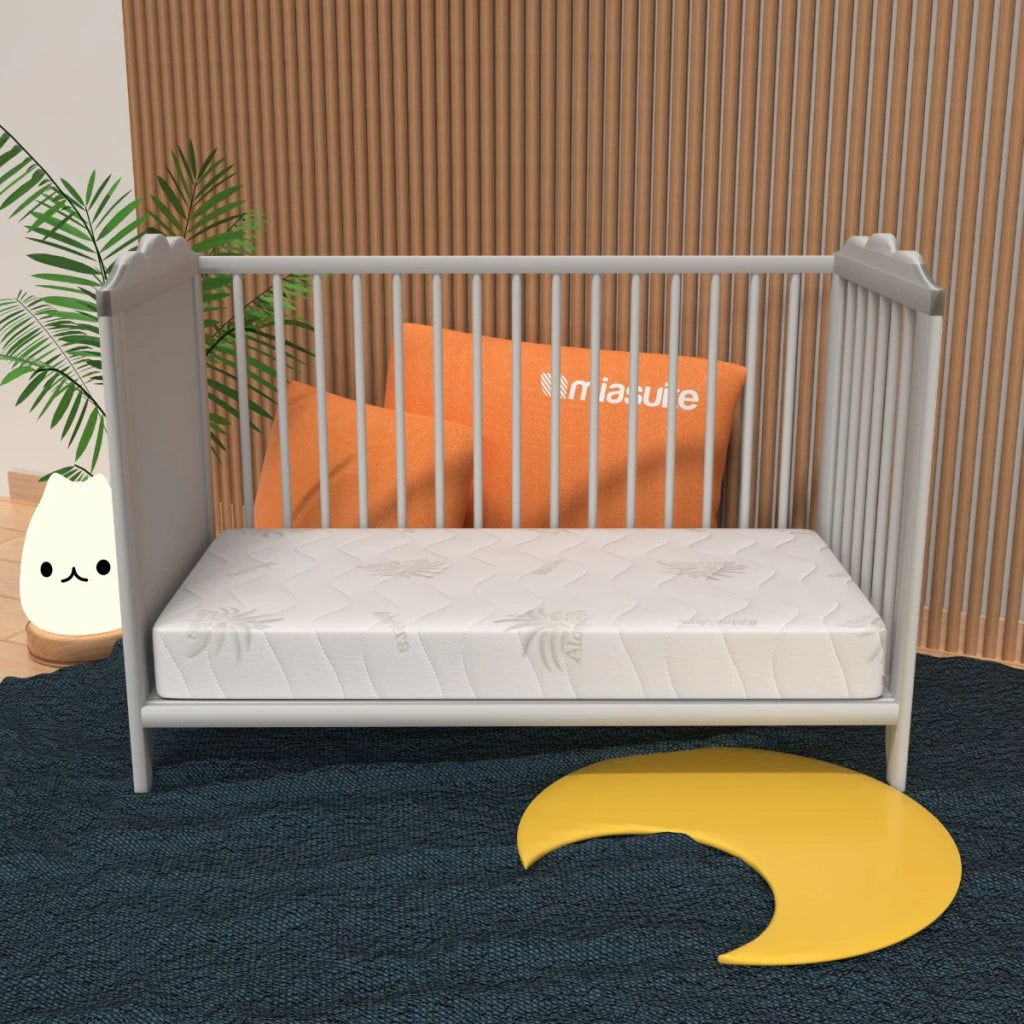 Materasso per Culla 50x120, alto 14 cm - Waterfoam, Sfoderabile, Rivestimento Aloe Vera | Lupin Baby