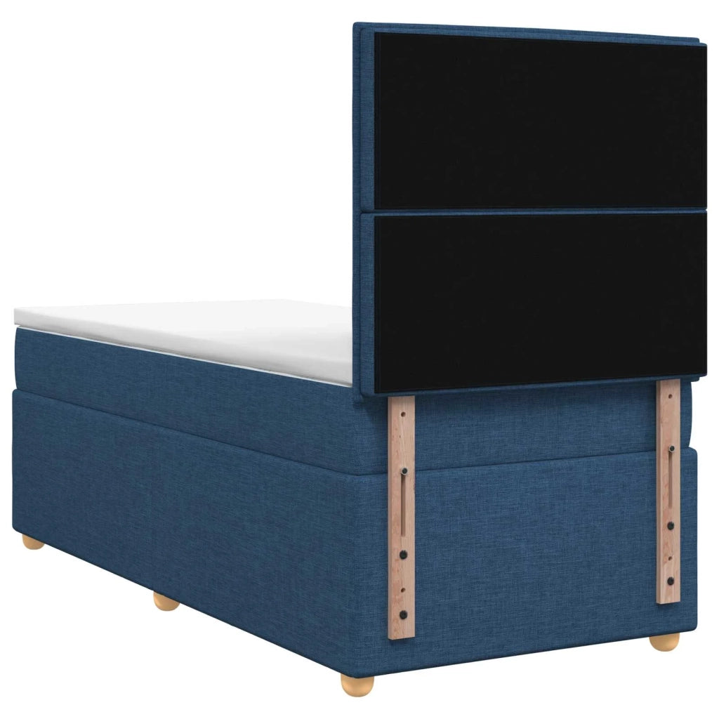 Letto box spring con materasso Blu 90 x 200 cm Tessuto 3453794