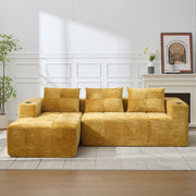 Divano Angolare 3 Posti con Cuscini ¨C MINIMAL ¨C 258 cm, Tessuto