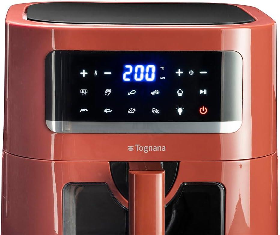 TOGNANA IRIDEA FRIGGITRICE AD ARIA 7 LITRI 1800W ROSSO