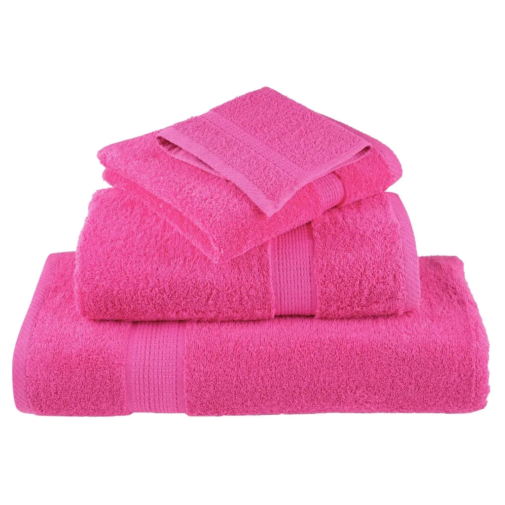 Asciugamani Premium SOLUND 4 pz Rosa 50x100 cm 600 g/m² 137522