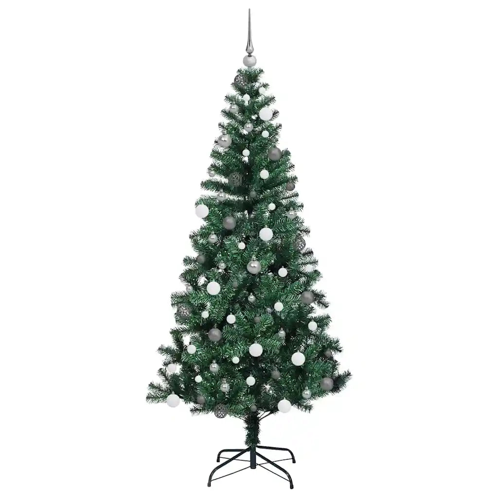 Albero di Natale | Decorazioni natalizie artificiale con luci integrate Verde 210 cm