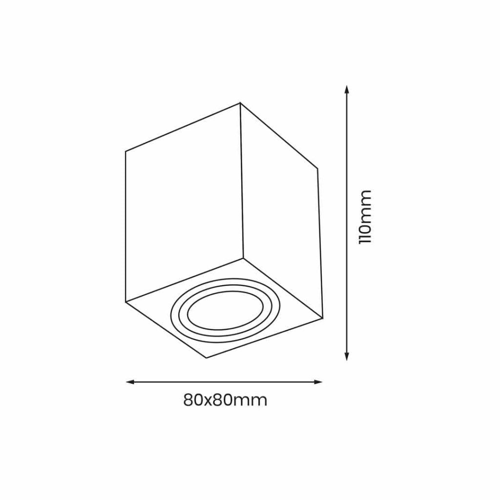 Faretto soffitto Eko-Light BIMA Ring quadrato bianco GU10