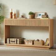 Consolle da ingresso 150 cm con 2 cassetti e ripiano aperto naturale HOMVRA