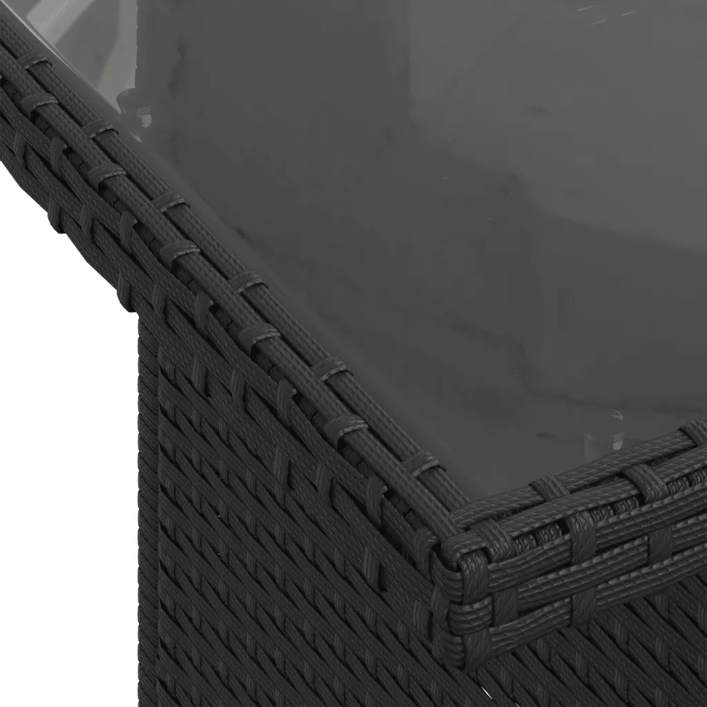 Set Divani da Giardino con Cuscini 8 pz Nero in Polyrattan 3274835