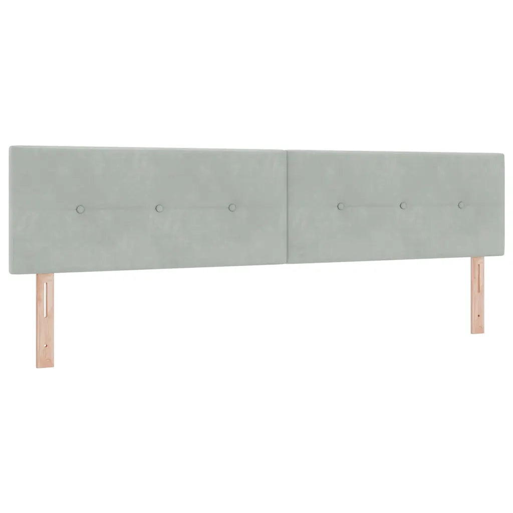 Letto a molle con materasso Grigio chiaro 200 x 200 cm Velluto 3340406