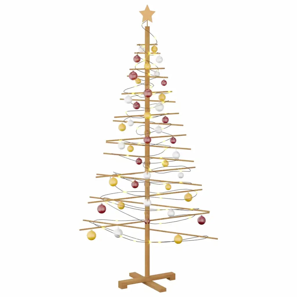 Albero di Natale in legno con supporto Marrone 180 cm Bambù 42018052