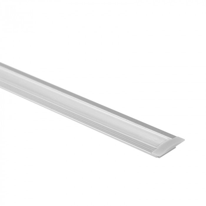 Profilo LED P02 incasso anod. diff. trasparente 2m Ecolight
