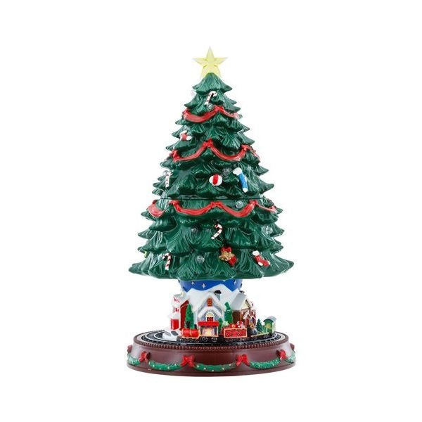 Paesaggio natale lotti 82748 up and down albero con movimento, luci e