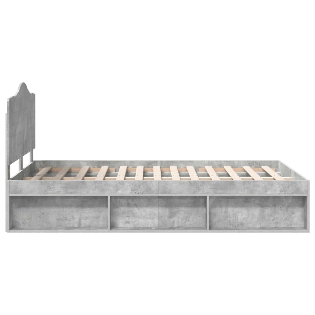 Struttura del letto-Giroletto Grigio Concret¨¨ 135 x 190 cm Pino massello 911134