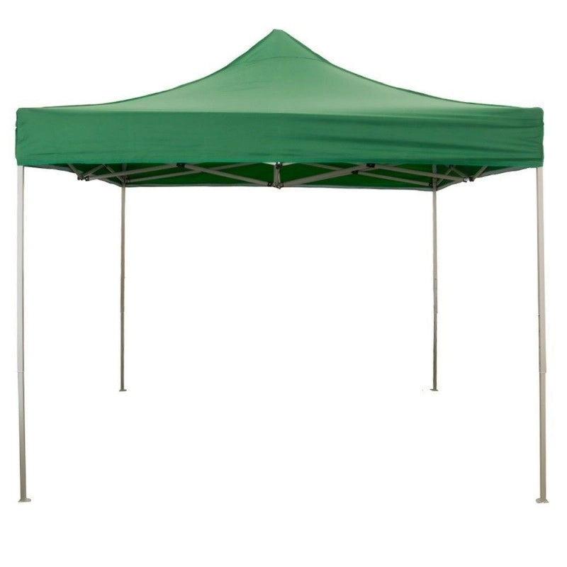 Gazebo Richiudibile Pieghevole 3 X 3 Verde Ricoperto in Pvc Impermeabile
