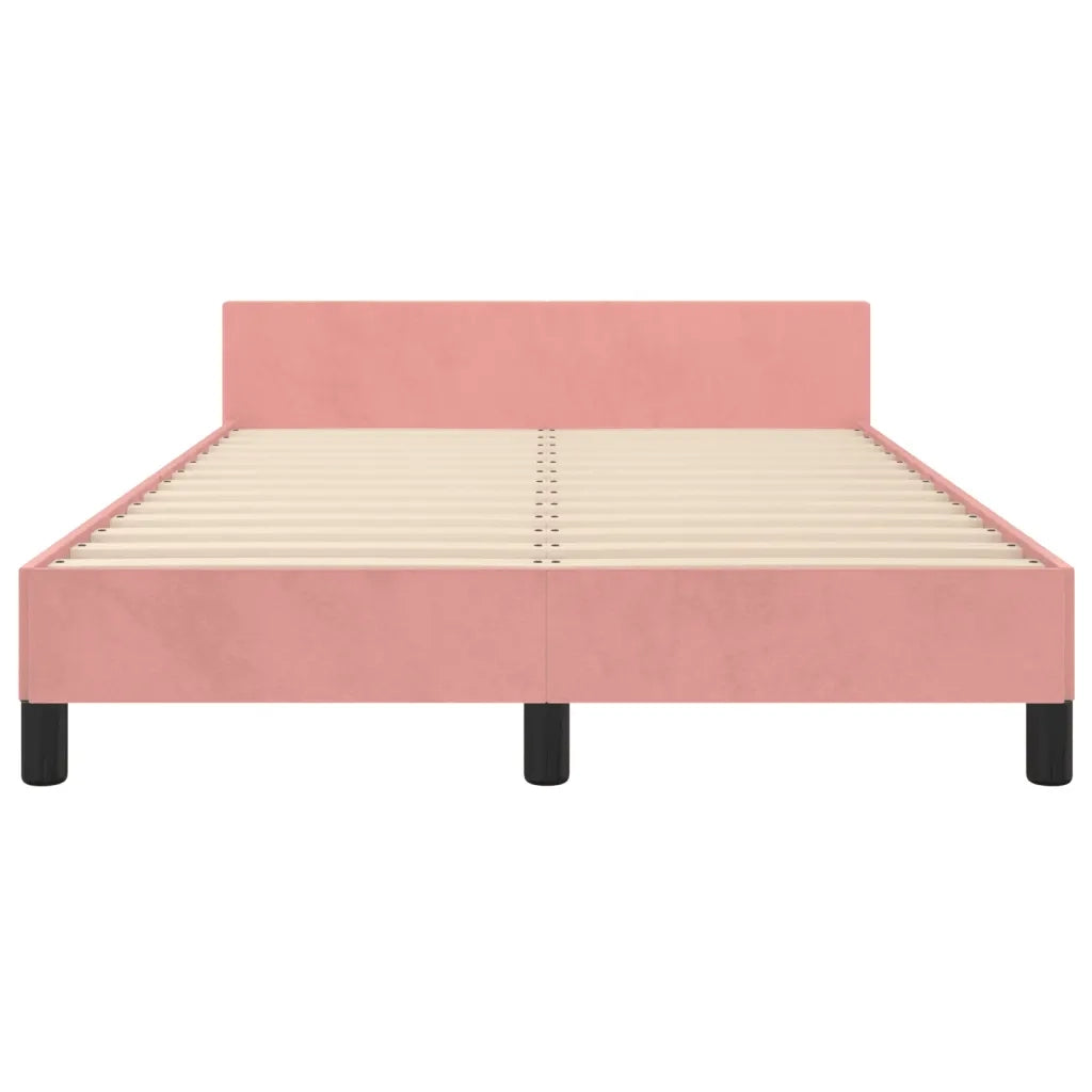 Giroletto con Testiera Rosa 120x200 cm in Velluto