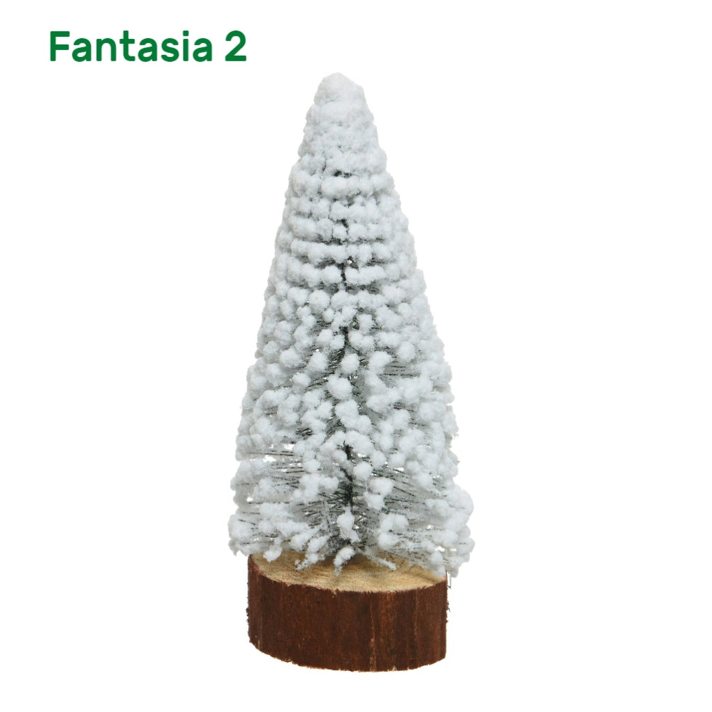Mini albero di natale in legno innevato Kaemingk 18 cm
