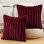 Decorative cuscini in bordeaux - 2 pezzi - 40x40 cm - piuma