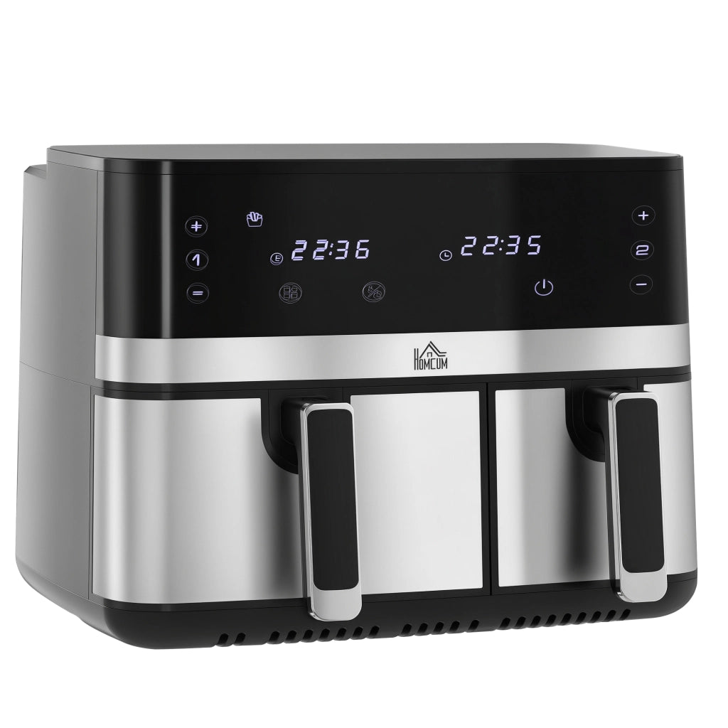 Friggitrice ad aria calda 2700W 8 funzioni ¨C zephmum ¨C 41.8x39.2x31.1 cm nero argento