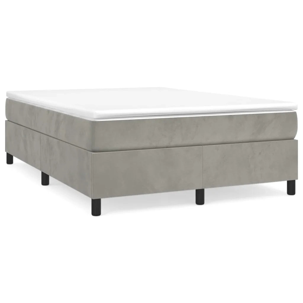 Struttura Letto a Rete a Molle Grigio Chiaro 140x200 cm Velluto