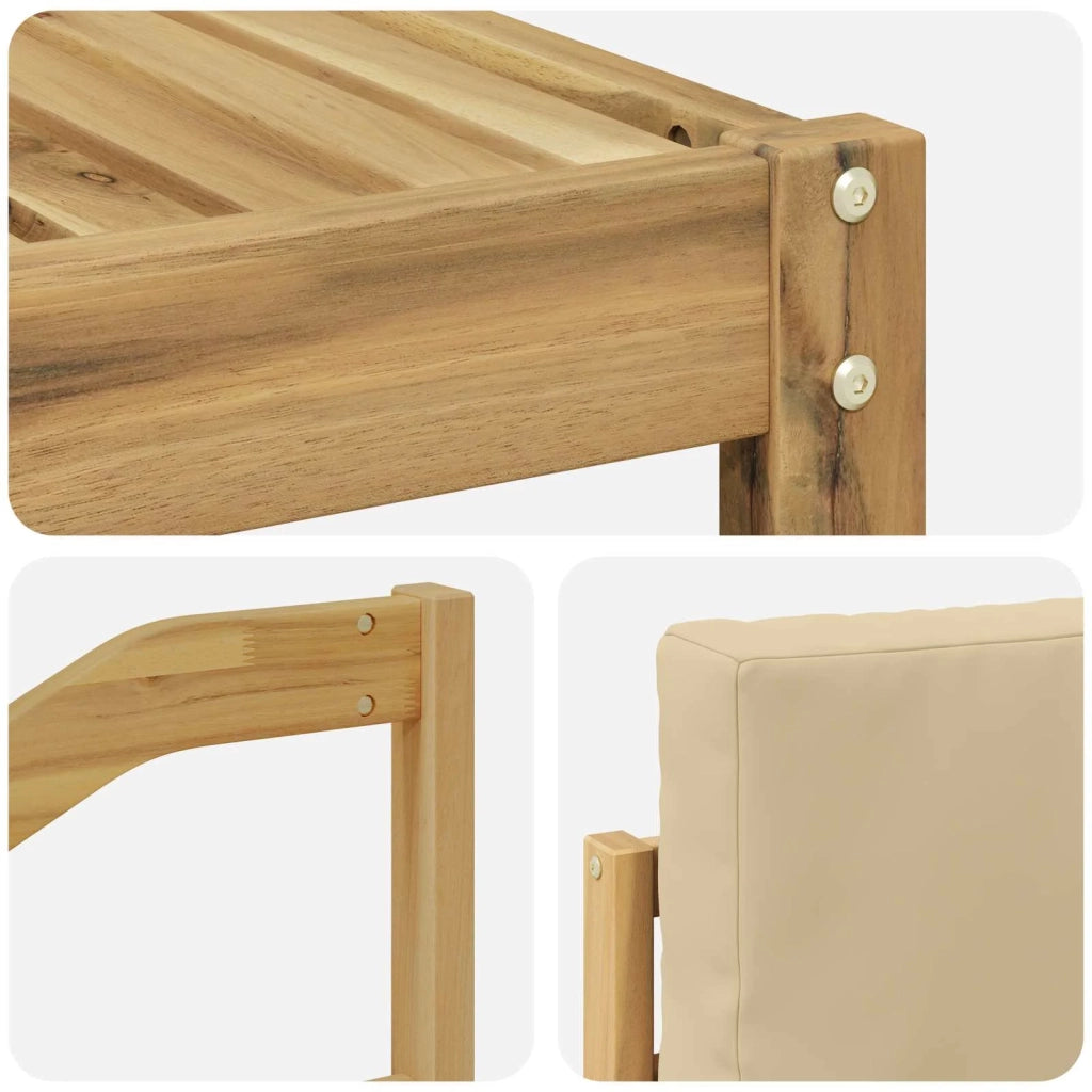 Set di divani da esterno 6 pcs Bianco e Beige 59 x 59 x 37 cm 3391893