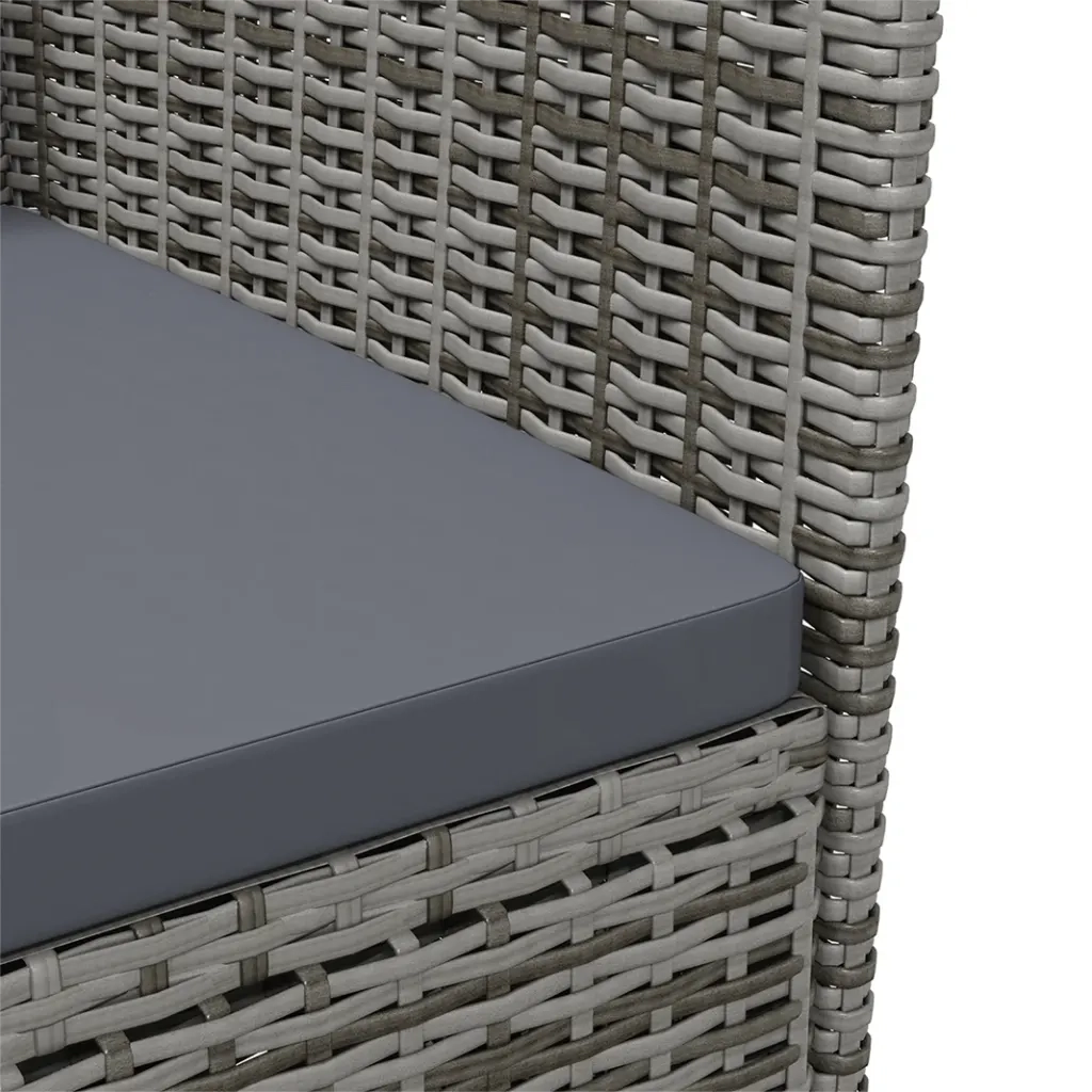 Sedie da Pranzo per Giardino 2 pz | Sedie da Esterno in Polyrattan Grigio