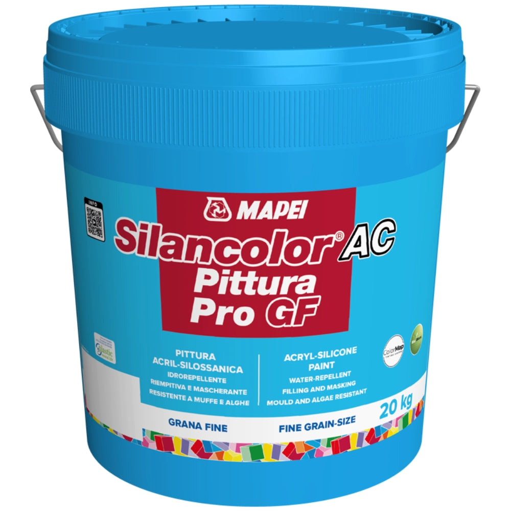 Idropittura acrilsilossanica mediterraneo ponente antimuffa per interni ed esterni *** formato 20 kg, confezione 1
