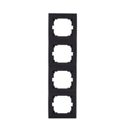 Cornice 4 posti verticale Logi nero opaco Kanlux 33580