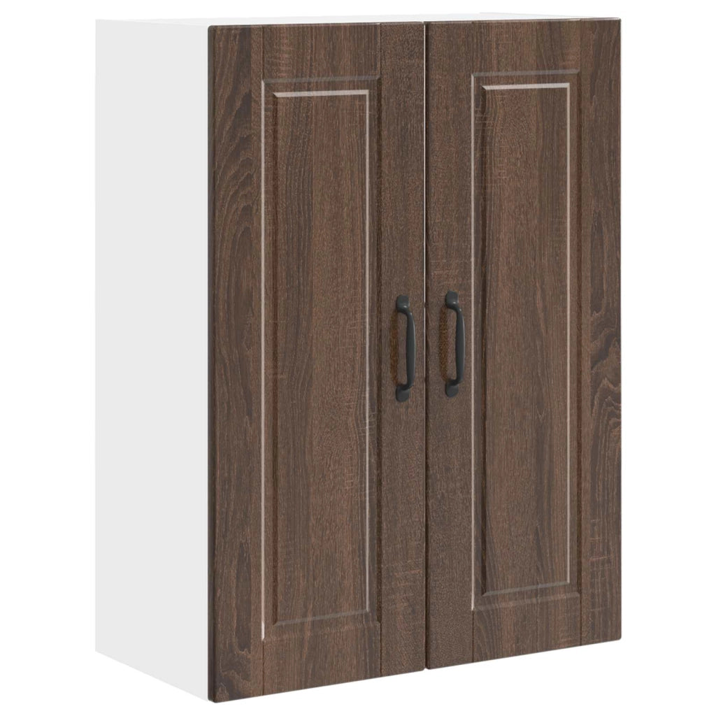 Armadio da cucina dal design moderno a parete 60 x 31 x 80 cm spazio di archiviazione funzionale in legno ingegnerizzato rovere marrone 02_0054395
