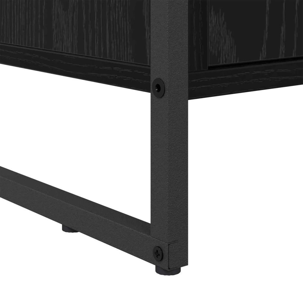 Mobile per scarpe con porta Rovere Nero 79 x 36 x 100 cm 886462