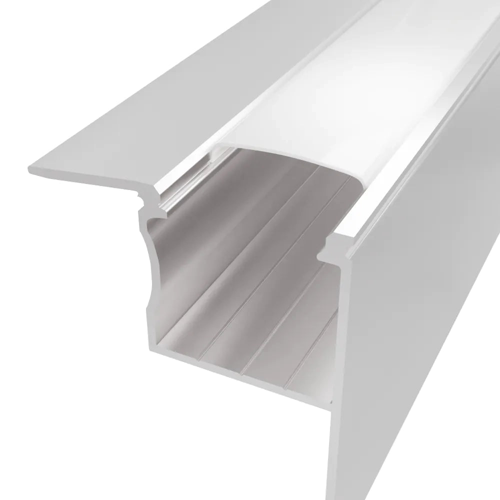 Profilo angolare in alluminio silver da incasso 1mt per cartongesso per striscia led