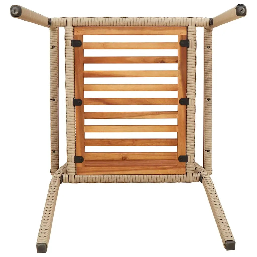 Sedie impilabili da giardino 4 pcs Marrone e Beige 3403060