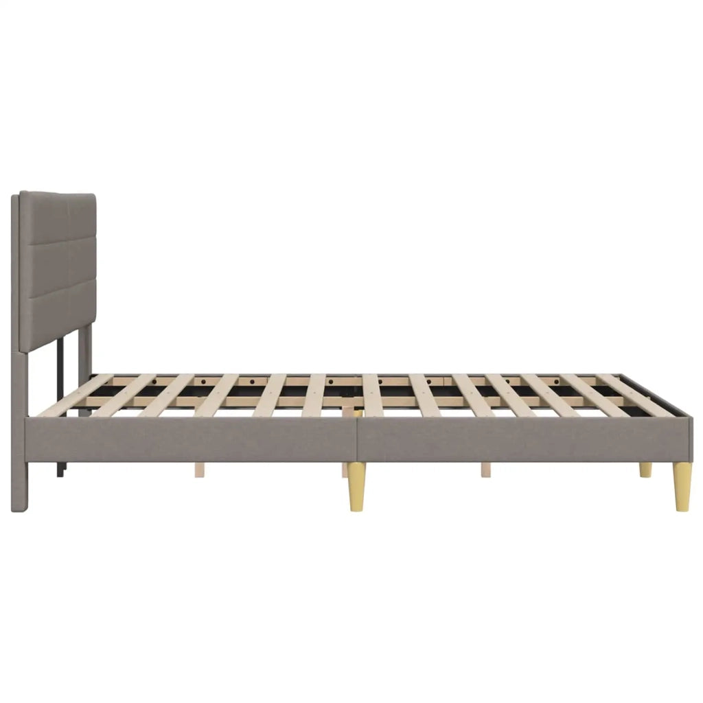 Struttura del letto con testiera Tortora 120 x 200 cm Tessuto 42027580