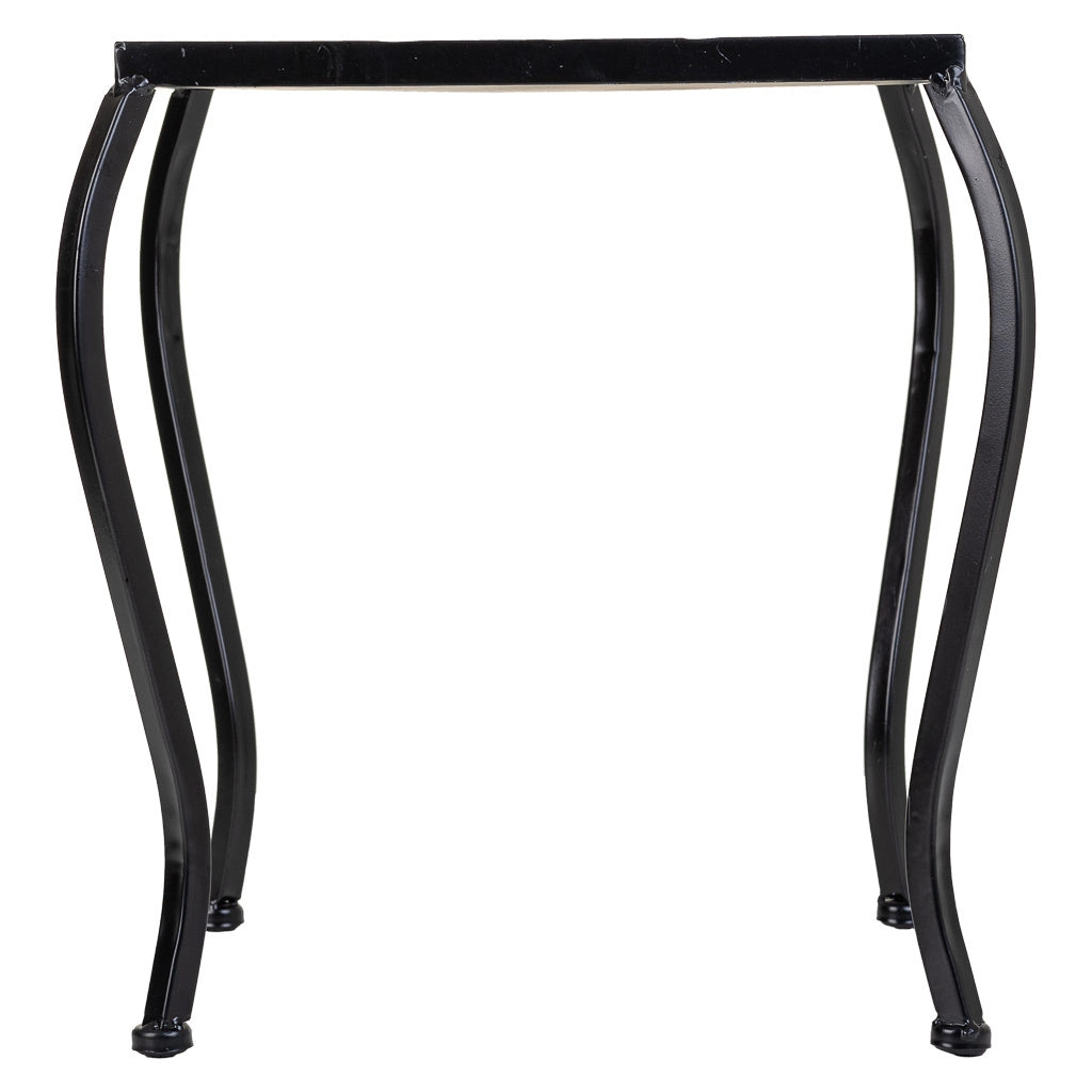Set di 3 supporti in mosaico nero e metallo