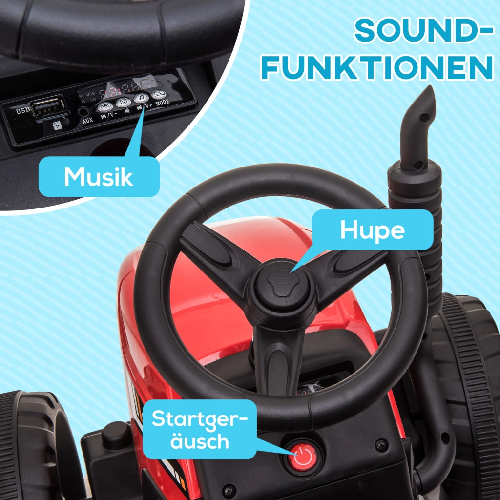 Auto Elettrico per Bambini ¨C Minimal ¨C Rosso e Nero