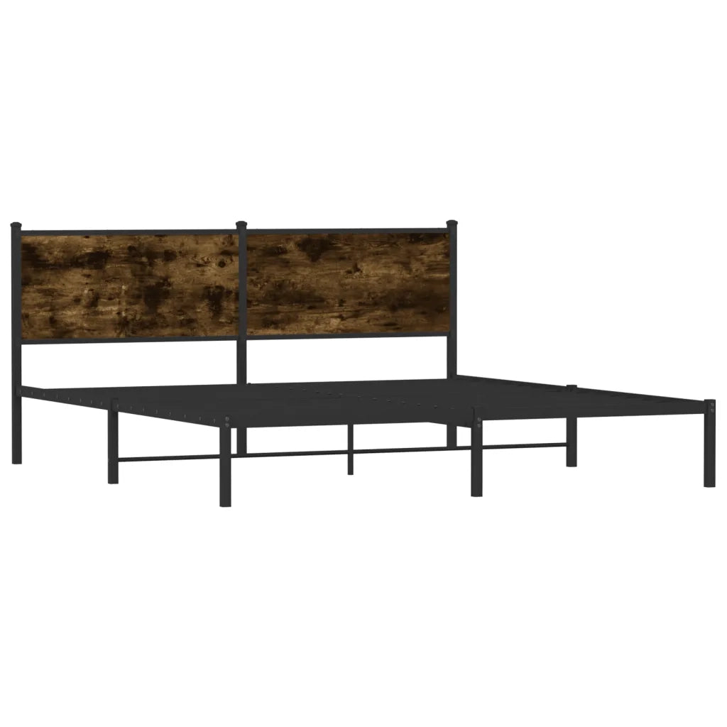 Giroletto senza Materaso in Metallo Rovere Fumo 183x213 cm 4007672