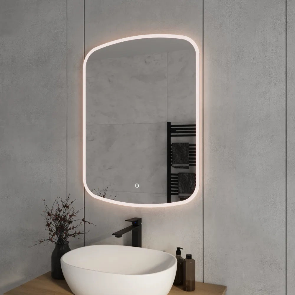 Specchio led 60x80cm luce calda, neutra, fredda e funzione anti-appannamento | Mira