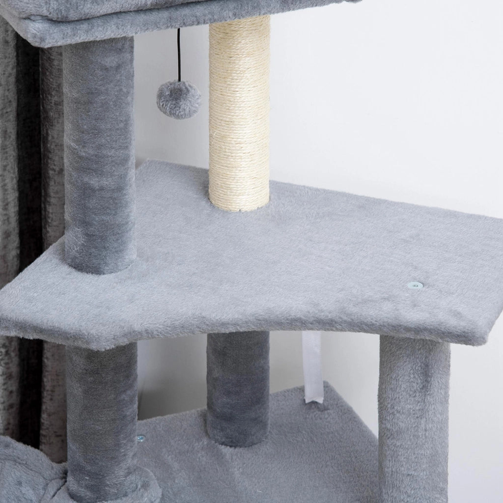 Arbre ¨¤ chat con piattaforme e grattatoi ¨C Minimal ¨C grigio