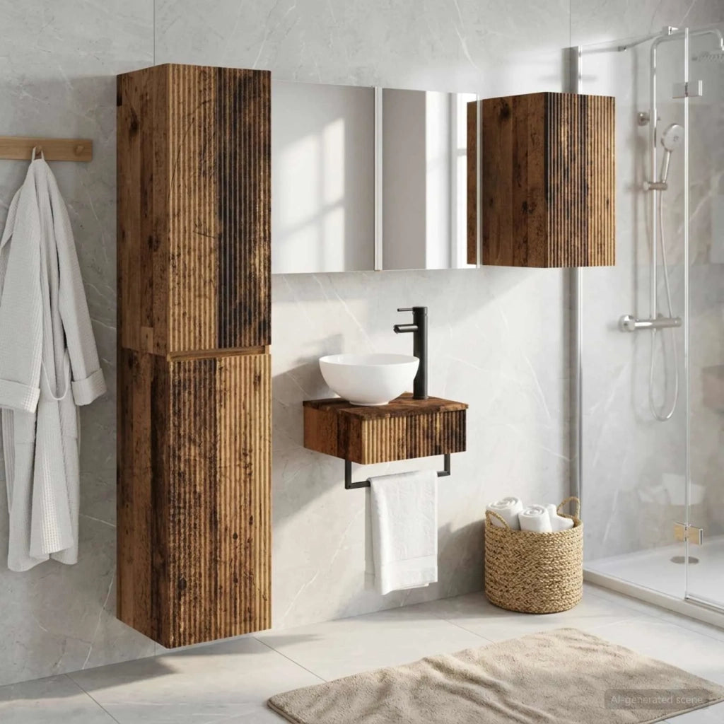 Set di mobili per il bagno 5 pcs Legno antico 3407261