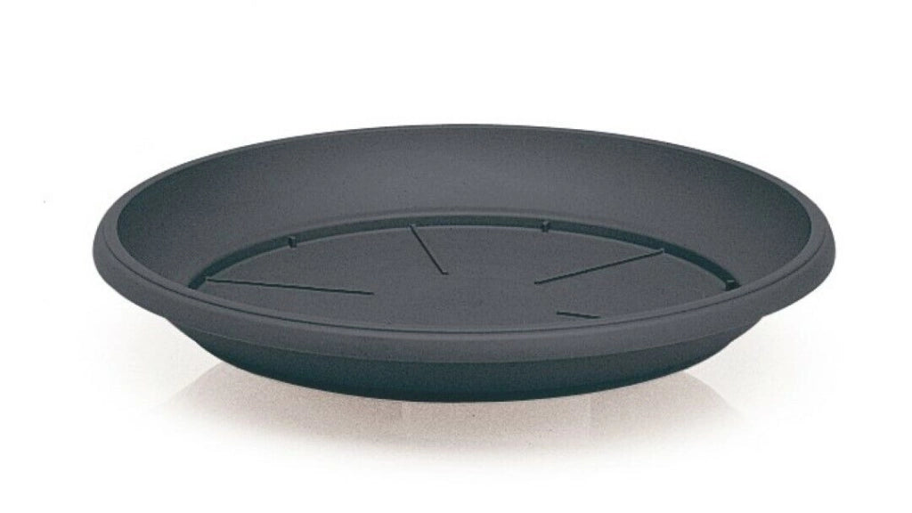 Piatto Sottovaso Similcotto Diametro 55 Cm Antracite Set 5 Pezzi - Arca