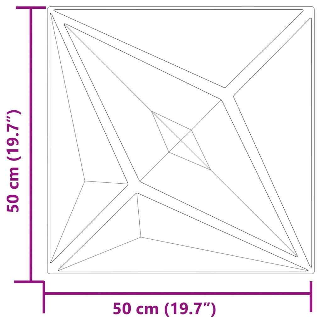Pannelli da parete 12 pz 50 x 50 cm Verde Stella Schiuma XPS 42046078