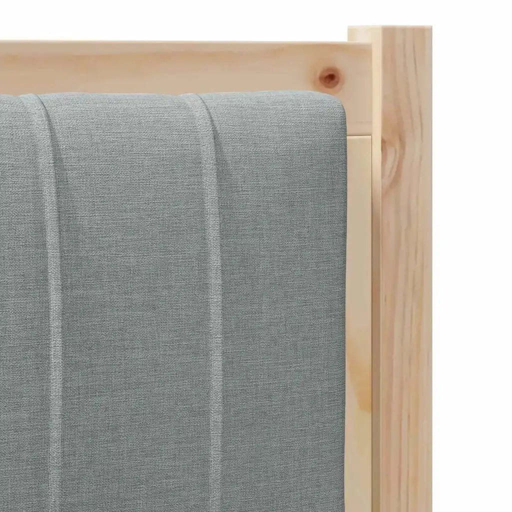 Testiera imbottita Grigio chiaro 100 cm Pino massello 879079