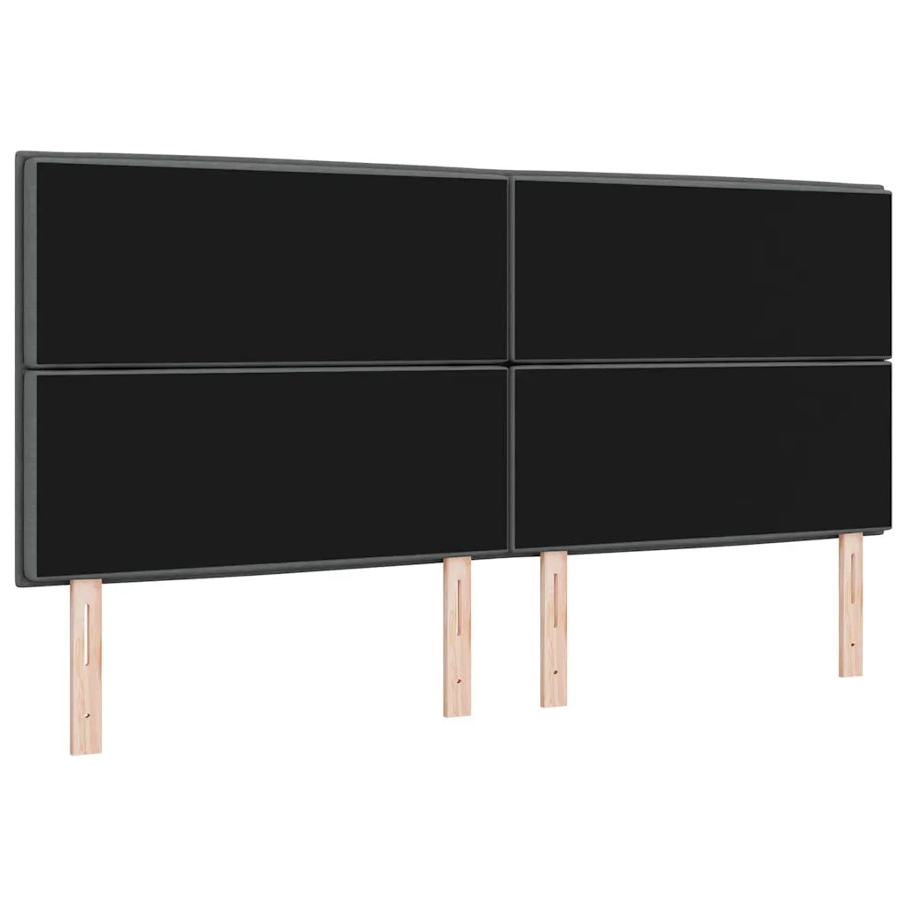 Testiera | Testata LED con strisce LED Grigio scuro 200 cm Tessuto