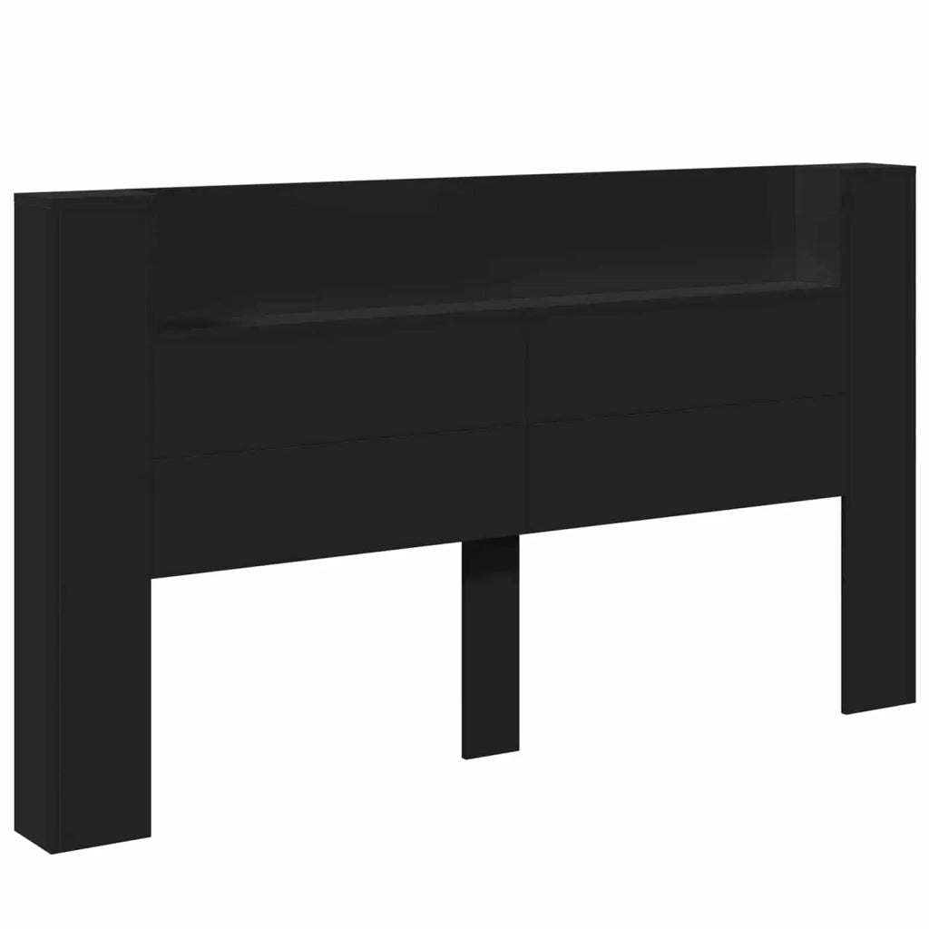 Testiera | Testata Nero 180 x 16,5 x 103,5 cm Legno multistrato