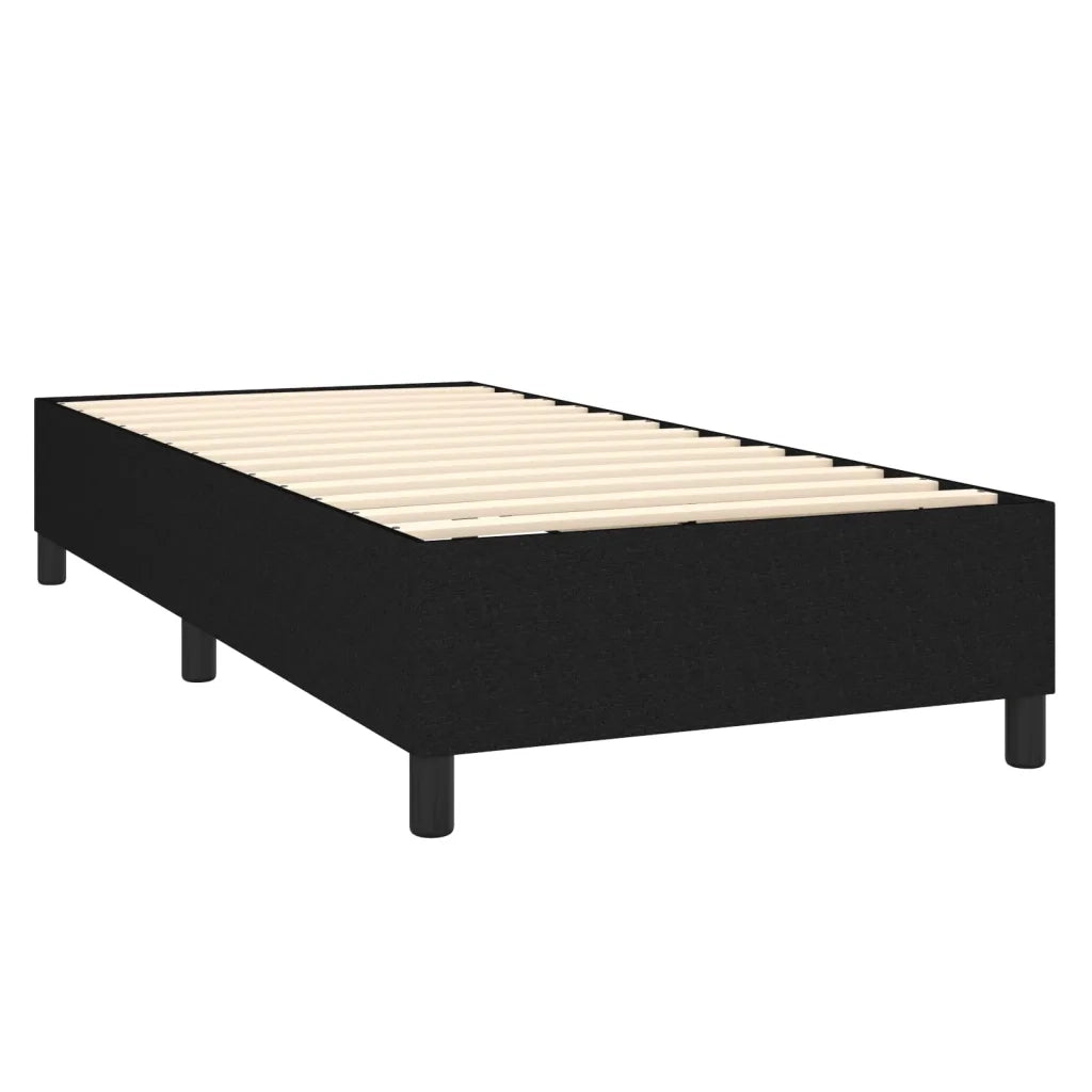 Giroletto a Molle con Materasso Nero 100x200 cm in Tessuto 3131491