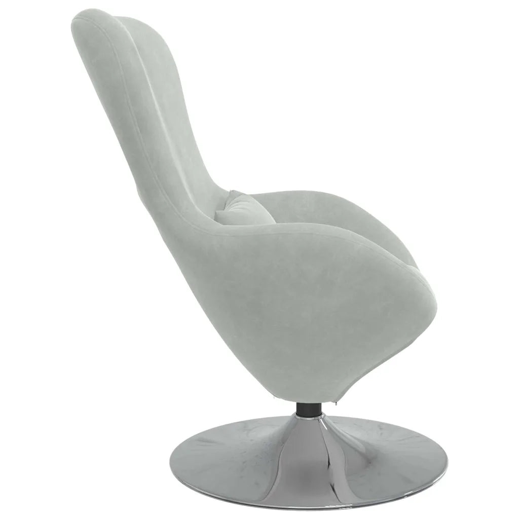 Poltrona | Sedia Relax uovo Grigio chiaro Velluto