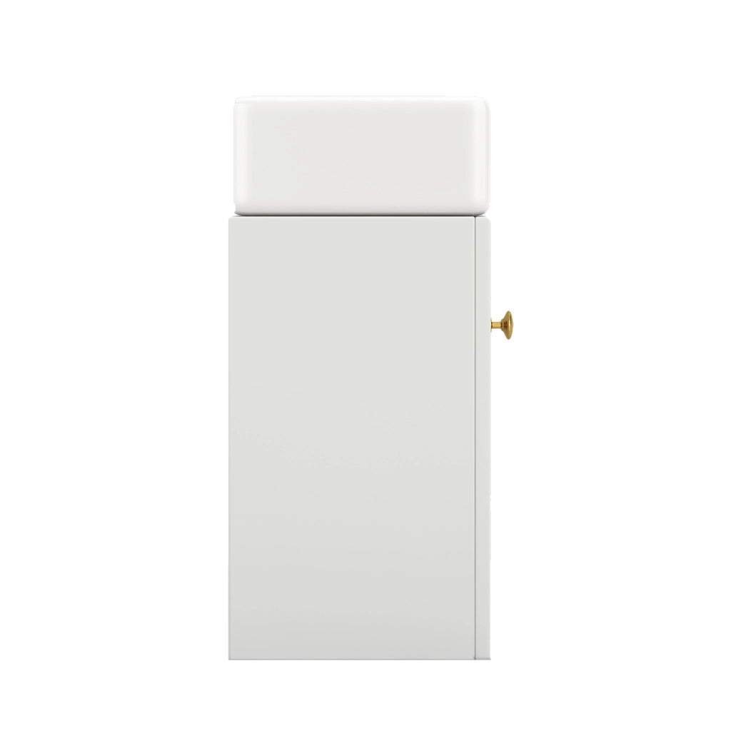 Mobiletto con lavabo da bagno in MDF bianco con anta soft-close e lavabo in ceramica 62 × 54 × 26 cm