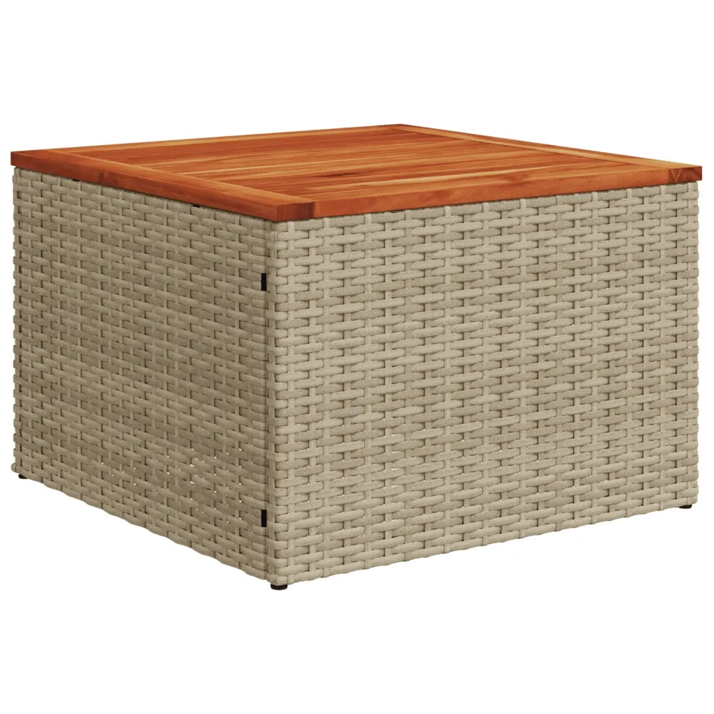 Set Divano da Giardino 4 pz con Cuscini Beige in Polyrattan
