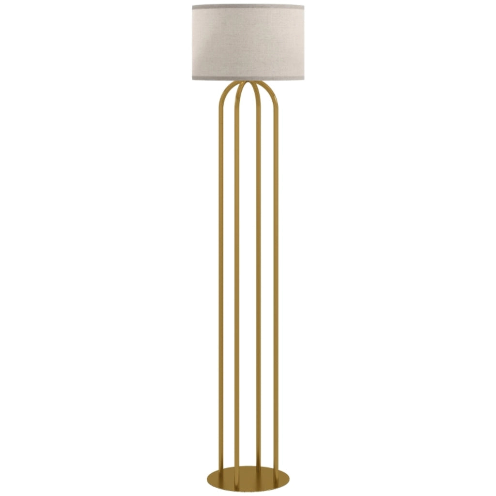 Lampada da terra moderna per il soggiorno, paralume in lino con interruttore a pedale incluso (solo paralume)